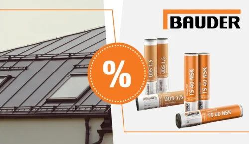 Akcija podložnih bitumenskih trakov za pločevine Bauder