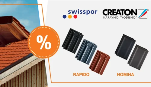 Strešniki CREATON – akcija na osnovni strešnik in opečne dodatke